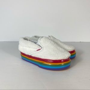 Vans Shoes - Vans Classic Slip-On Shearling Rainbow Sneakers Vans Shoes - Vans Classic Slip-On Shearling Rainbow Sneakers